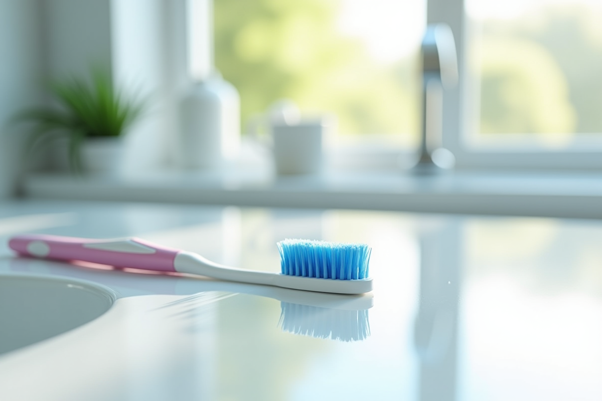 Brosse à dents et verre d